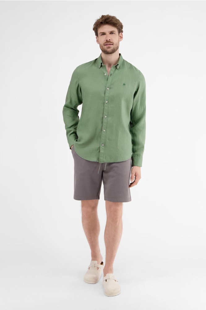 OVERHEMD VAN LINNEN EN KATOEN MIX 2541111 612 SAGE GREEN